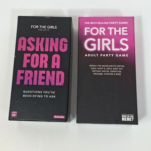 For The Girls + Asking For A Friend Adult Party Games Card Bundle Set Relatable